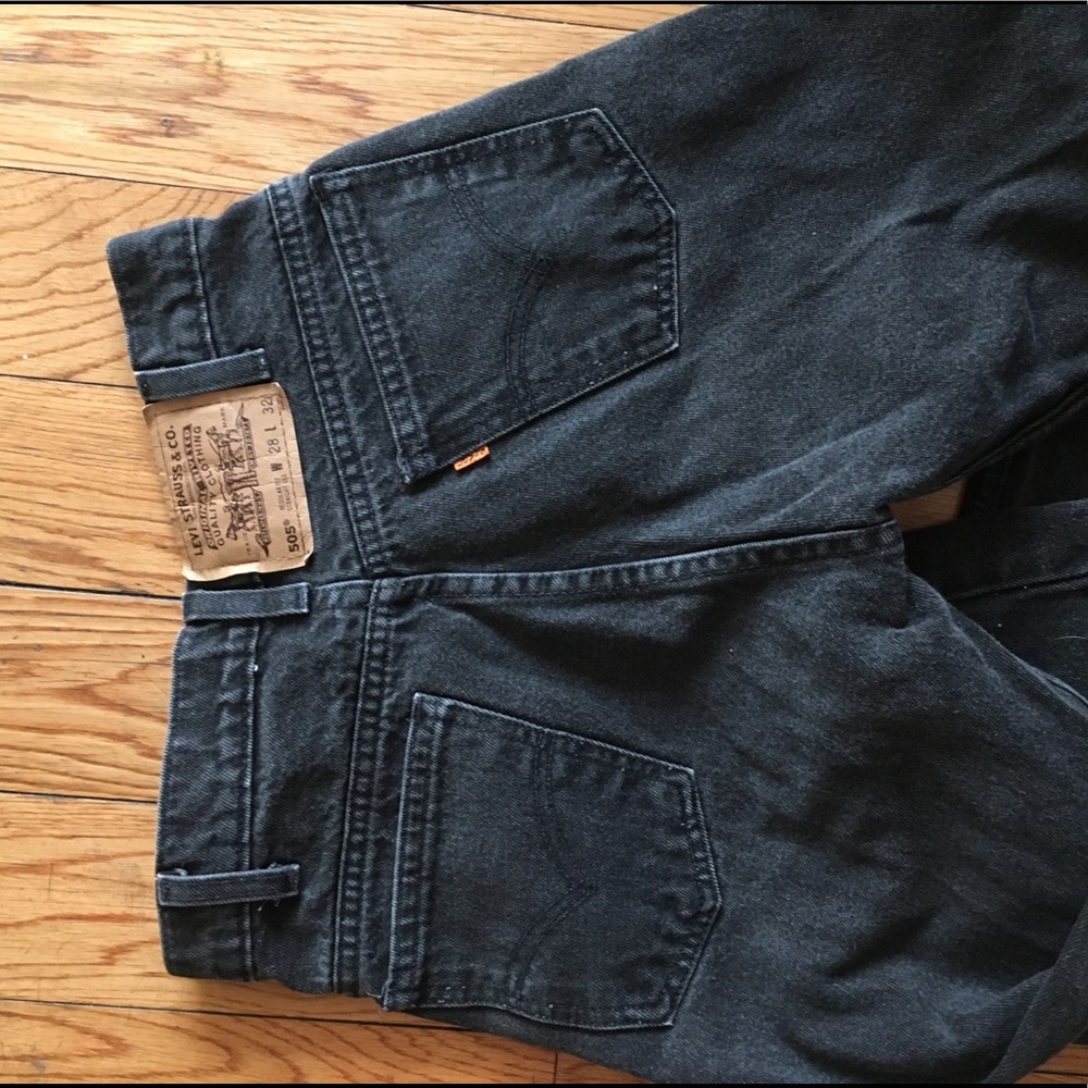 Vintage Faded Black Levi’s High Waist Straight Leg